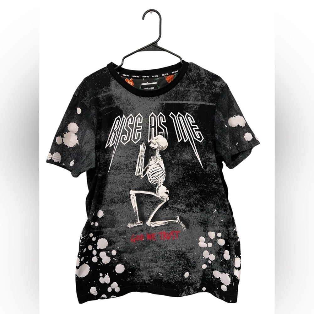 Rise As One Tour Graphic T-Shirt Skeleton Print Size Large